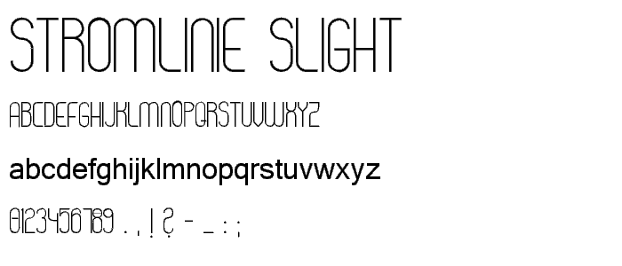 Stromlinie Slight font